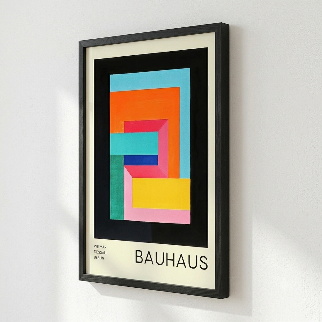 Lámina de arte abstracto geométrico Bauhaus