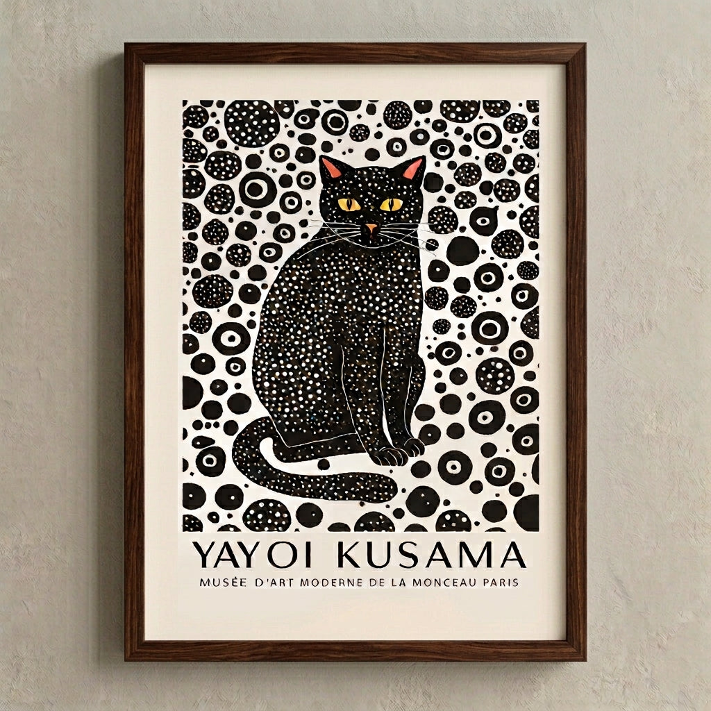 Lámina minimalista de gato negro