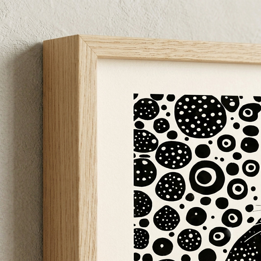 Lámina minimalista de gato negro