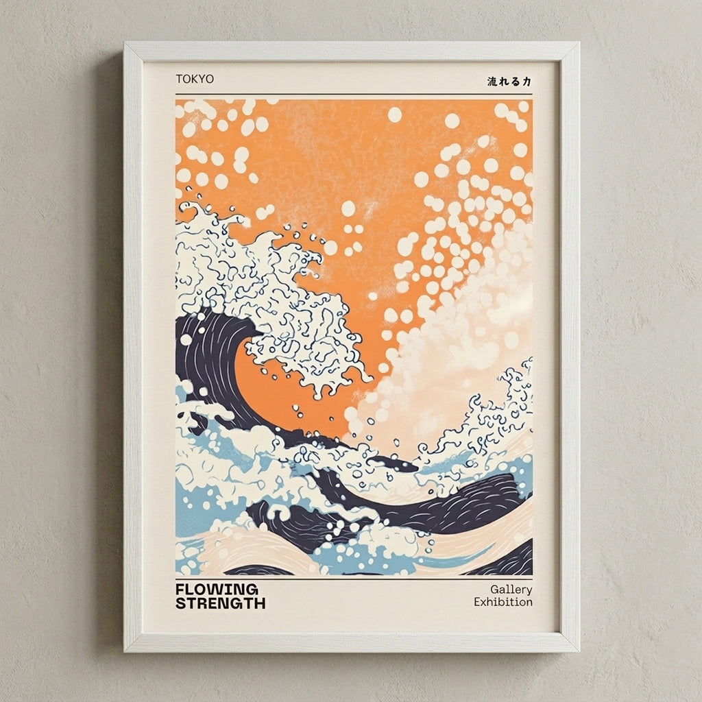 Lámina de la ola japonesa – Póster de exposición Tokio