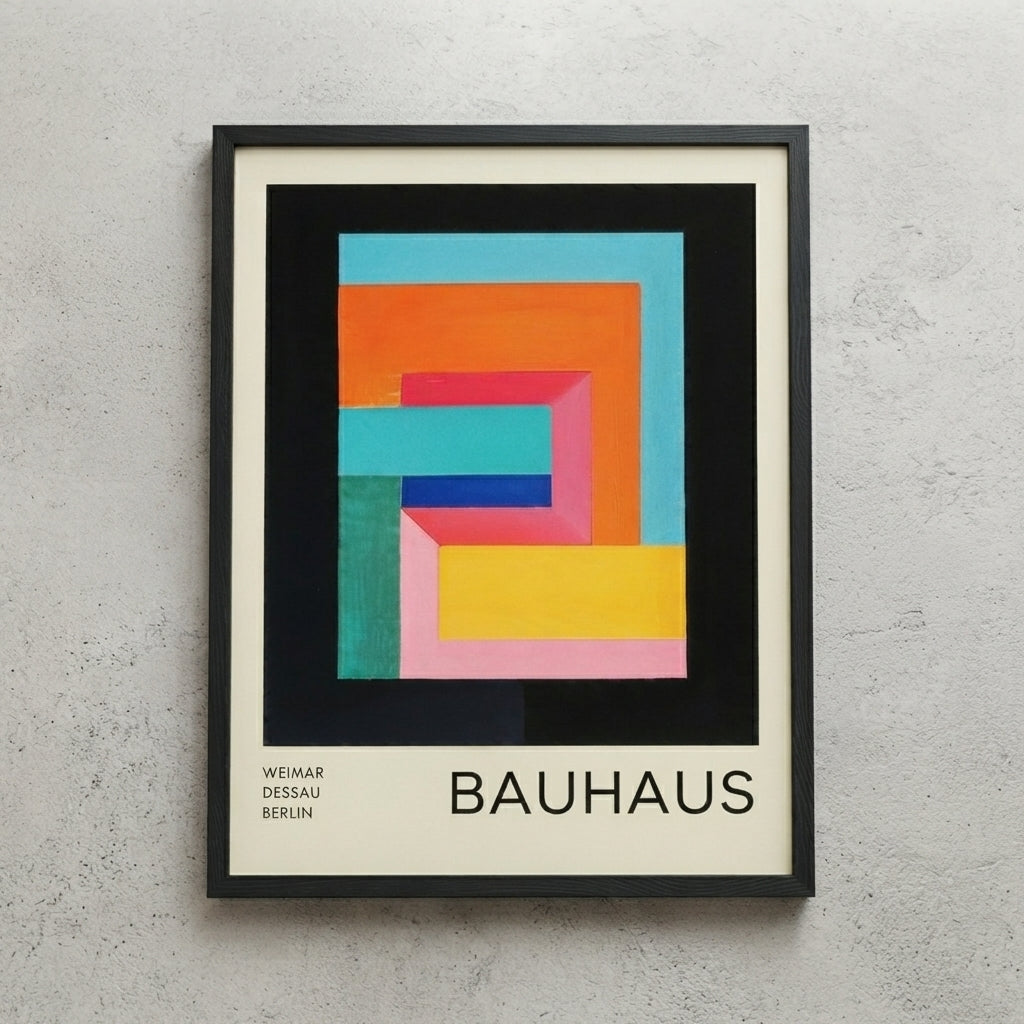 Lámina de arte abstracto geométrico Bauhaus