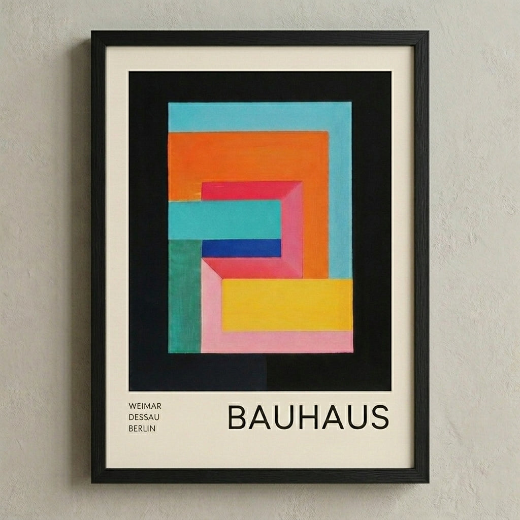 Lámina de arte abstracto geométrico Bauhaus