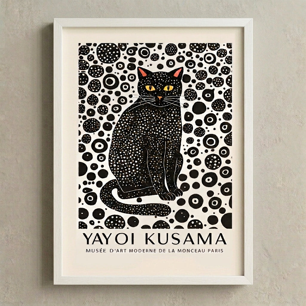 Lámina minimalista de gato negro