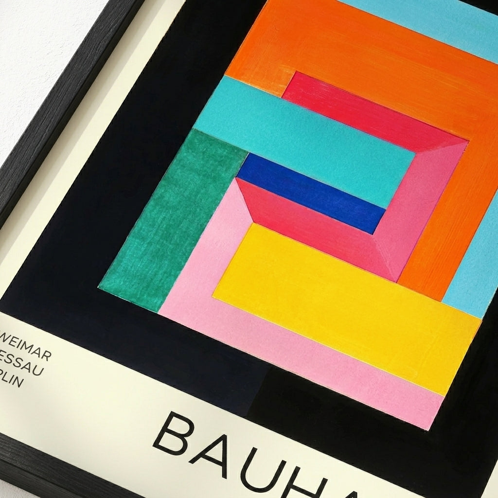 Lámina de arte abstracto geométrico Bauhaus