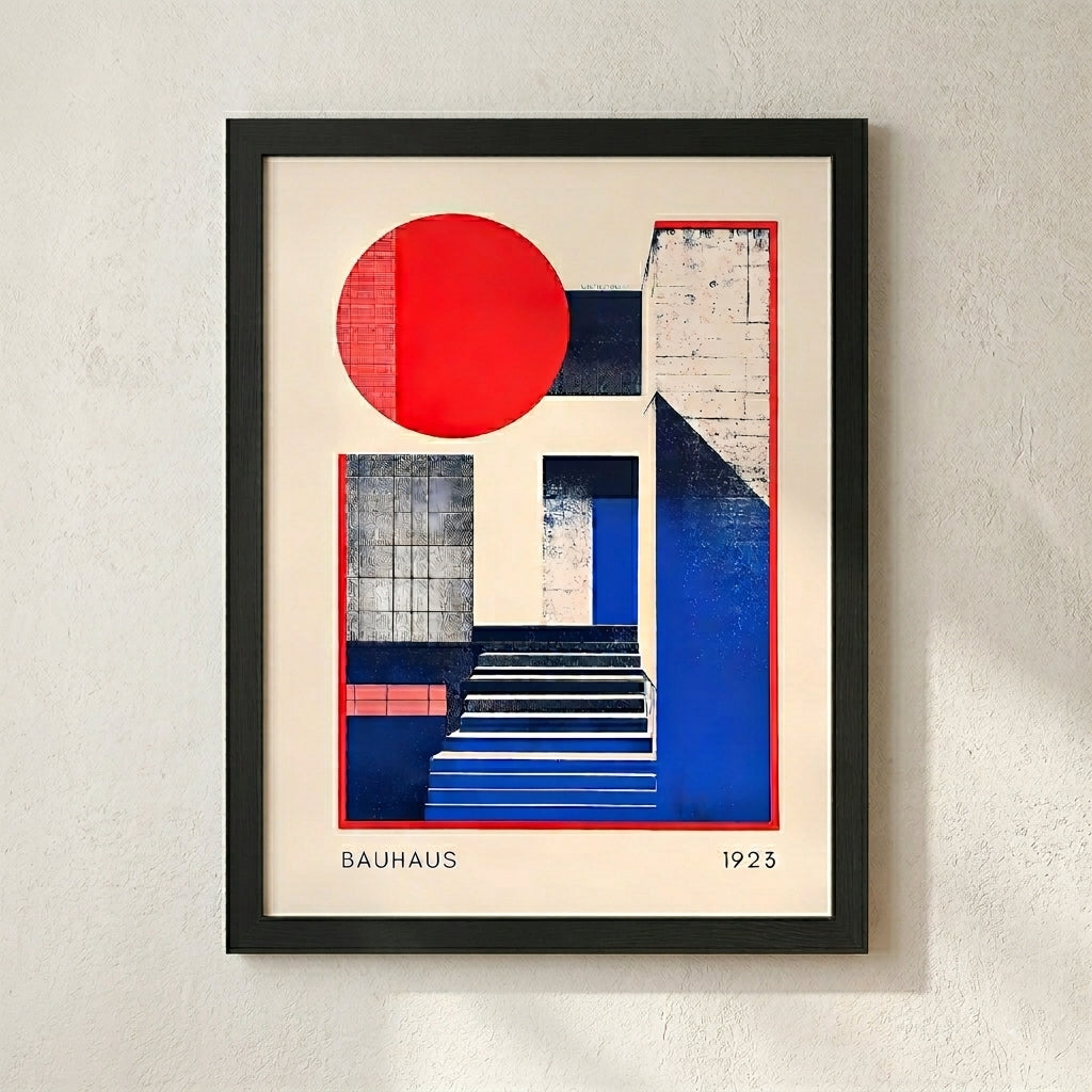 Lámina de arte abstracto Bauhaus de los años 20