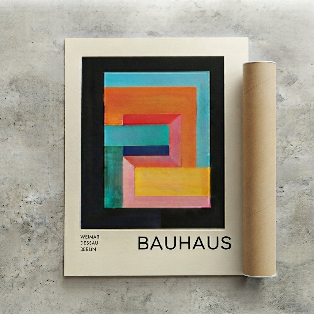 Lámina de arte abstracto geométrico Bauhaus