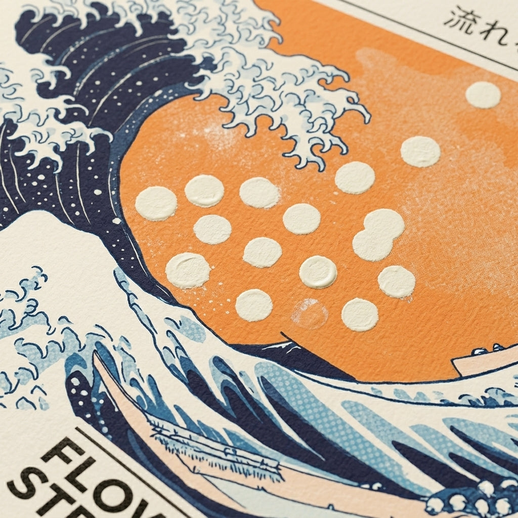 Lámina de la ola japonesa – Póster de exposición Tokio