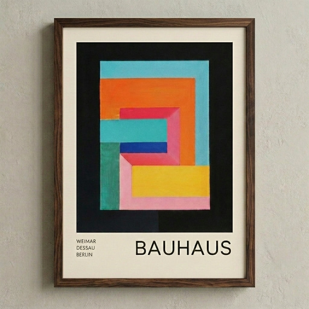 Lámina de arte abstracto geométrico Bauhaus