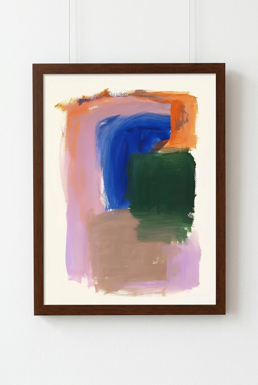 Lámina de arte abstracto moderno y colorido