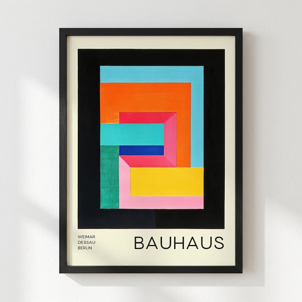 Lámina de arte abstracto geométrico Bauhaus