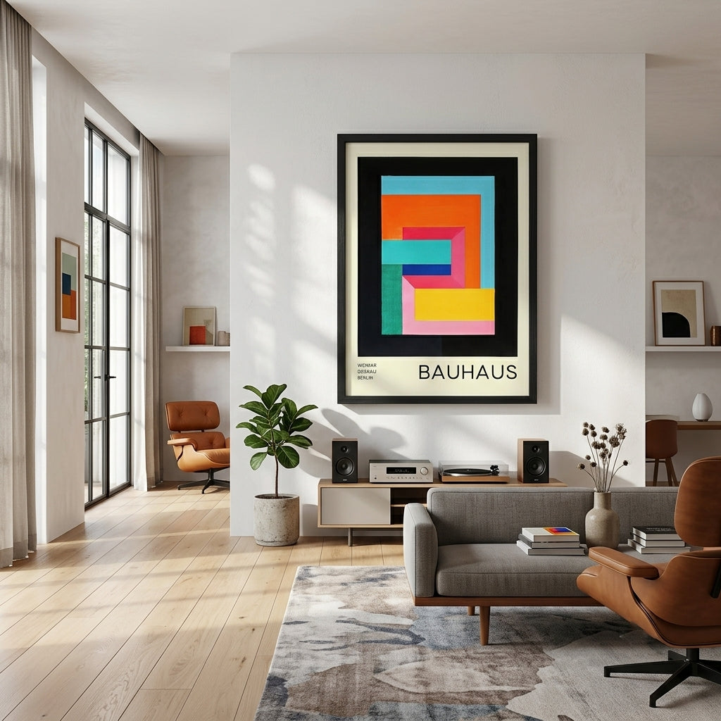 Lámina de arte abstracto geométrico Bauhaus