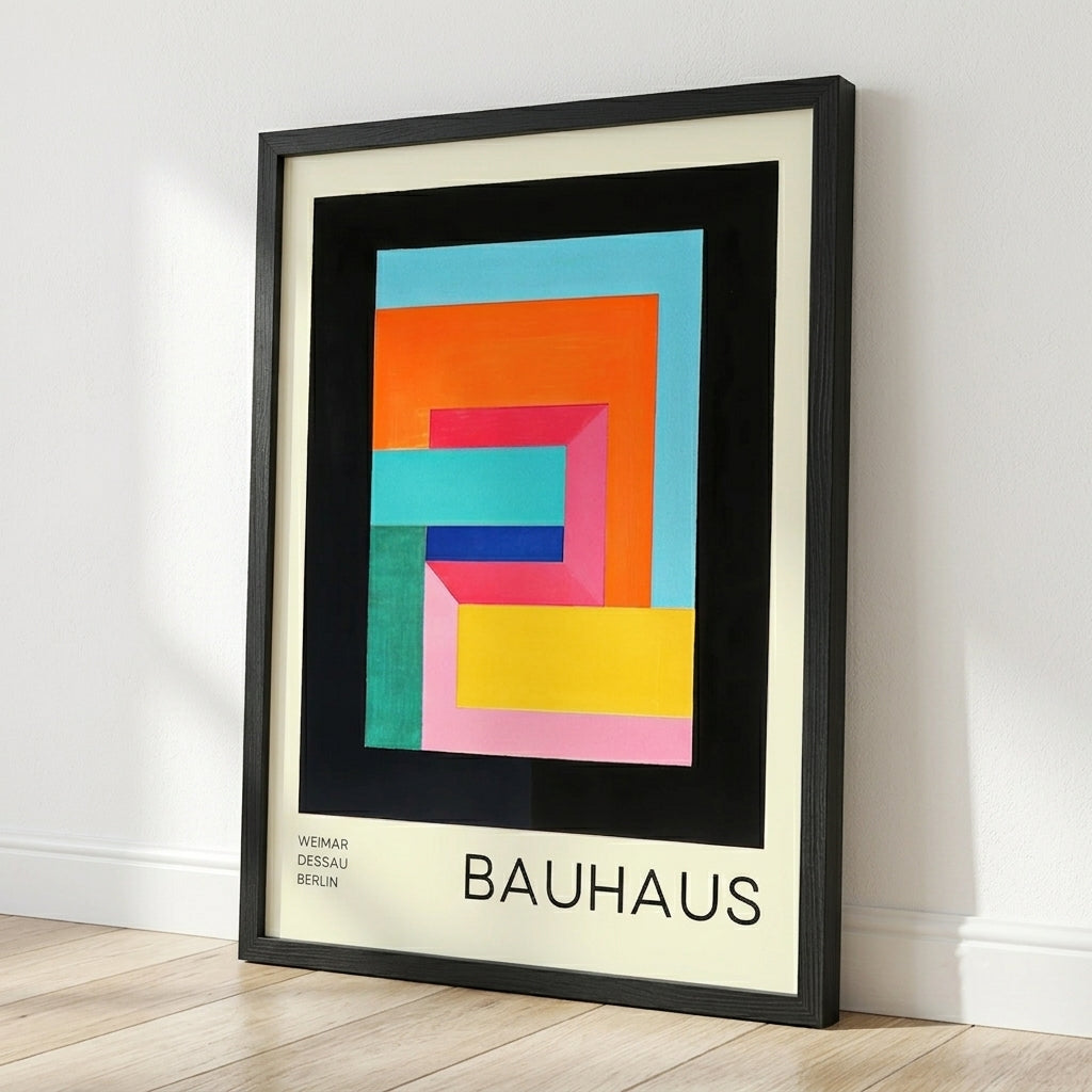 Lámina de arte abstracto geométrico Bauhaus