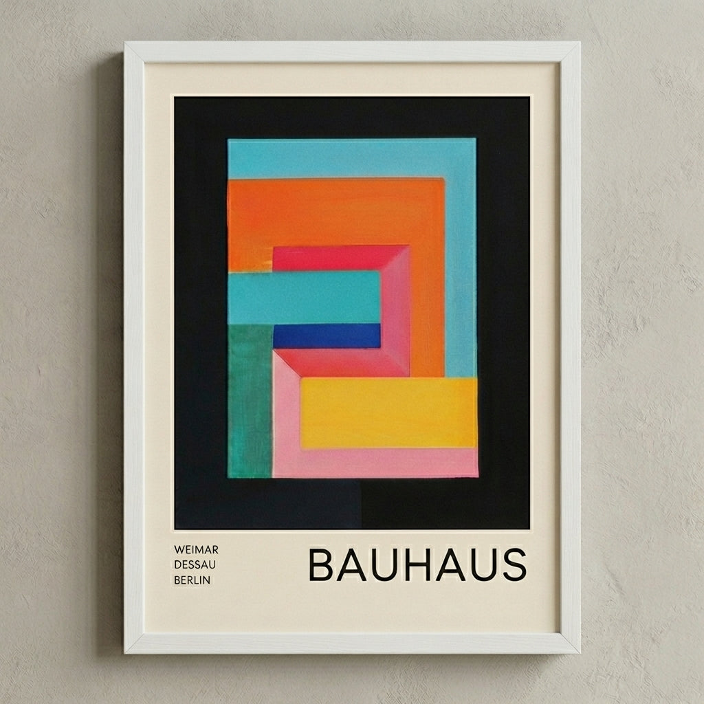 Lámina de arte abstracto geométrico Bauhaus