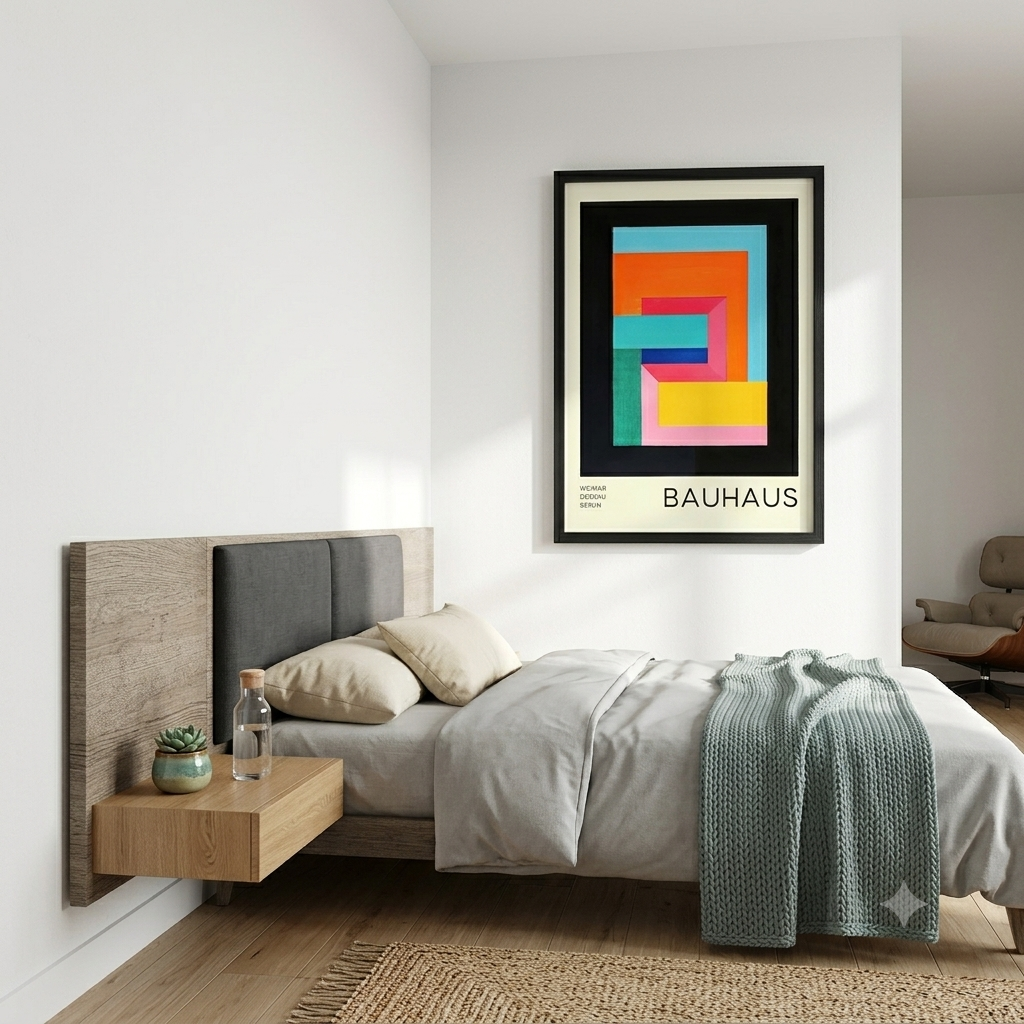 Lámina de arte abstracto geométrico Bauhaus