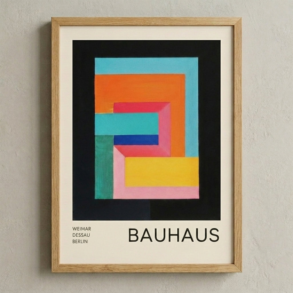 Lámina de arte abstracto geométrico Bauhaus