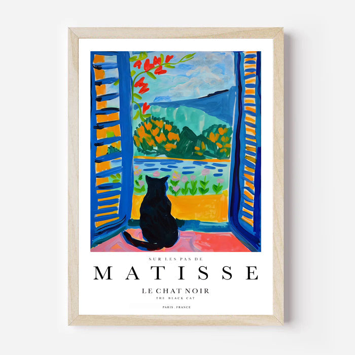 Lámina de gato inspirada en Matisse