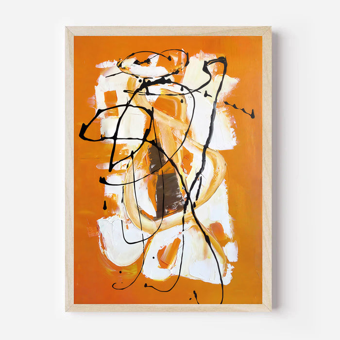 Lámina de arte abstracto naranja