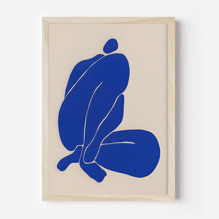 Lámina de figura abstracta en azul