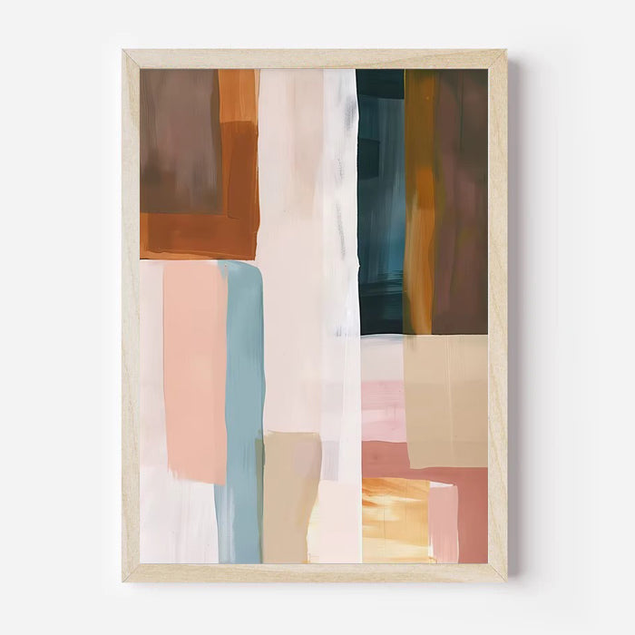 Lámina de arte abstracto moderno en tonos neutros