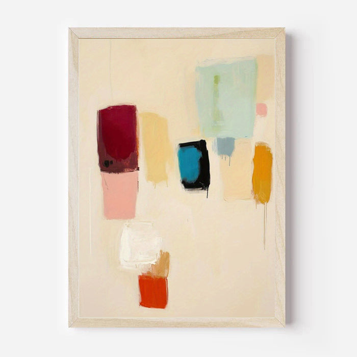 Lámina de arte abstracto minimalista a color