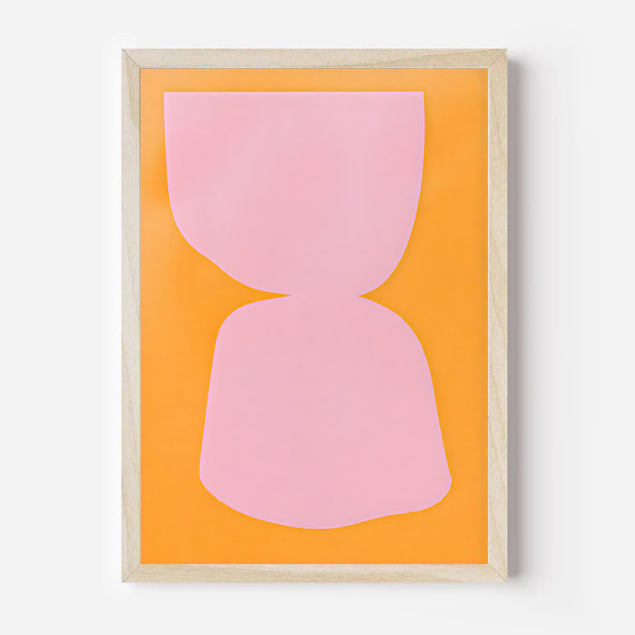 Póster de arte abstracto moderno en tonos pastel