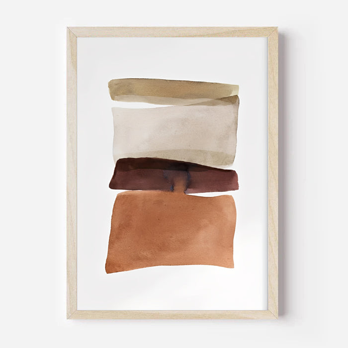 Lámina de arte abstracto en tonos neutros