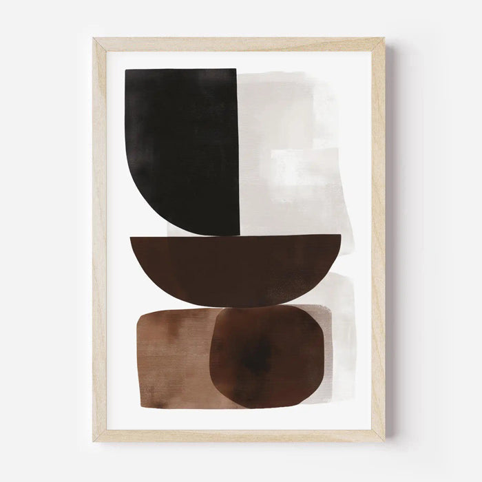Arte abstracto de pared en tonos neutros