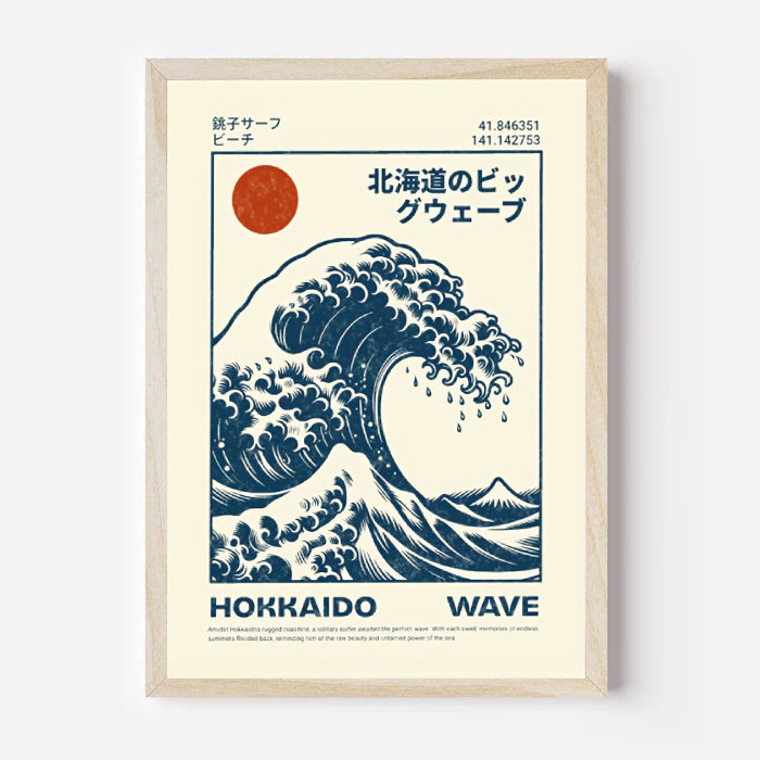 Lámina del póster de la ola de Hokusai