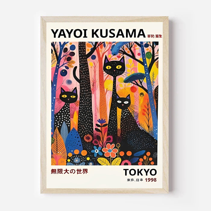 Yayoi Kusama Gatos Negros