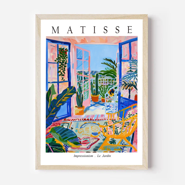 Póster de exposición Matisse Le Jardin – Arte de pared del balcón colorido