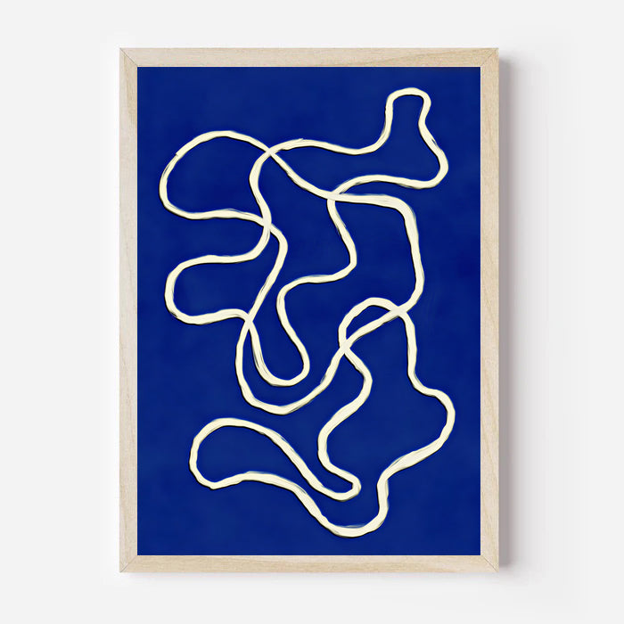 Lámina de arte abstracto azul