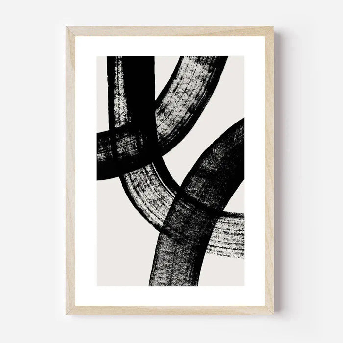 Lámina de arte abstracto en blanco y negro