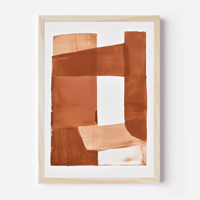 Lámina de arte abstracto en tonos tierra