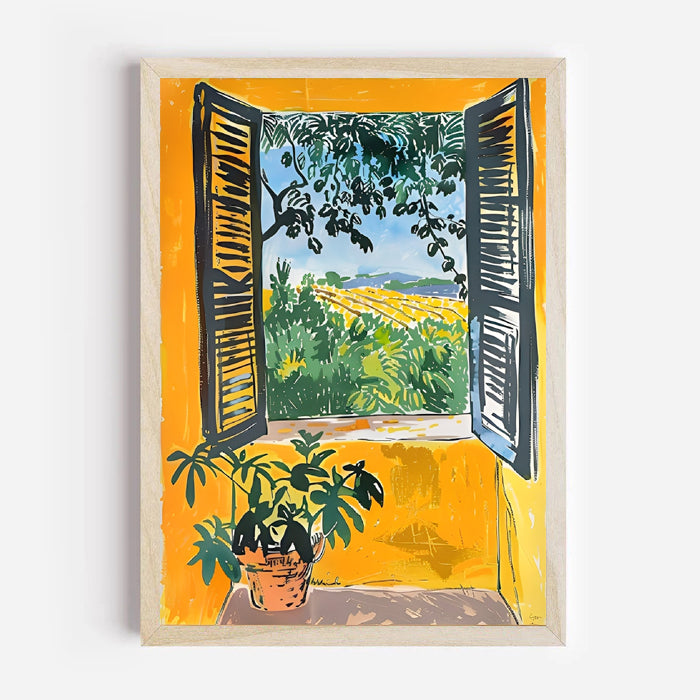 Lámina de vista desde la ventana inspirada en Matisse