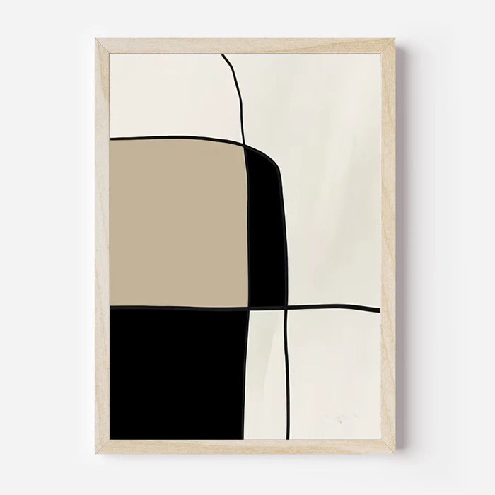 Lámina de arte abstracto en tonos neutros