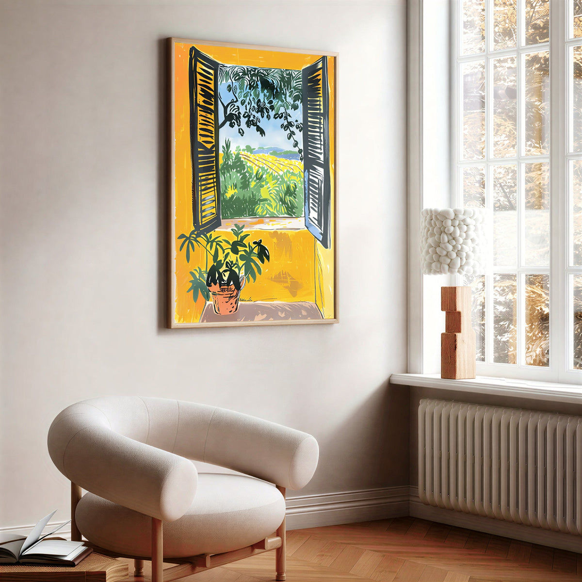 Lámina de vista desde la ventana inspirada en Matisse