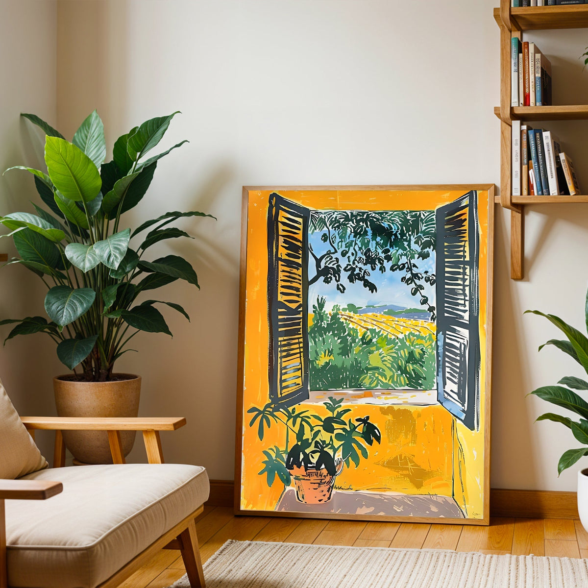 Lámina de vista desde la ventana inspirada en Matisse