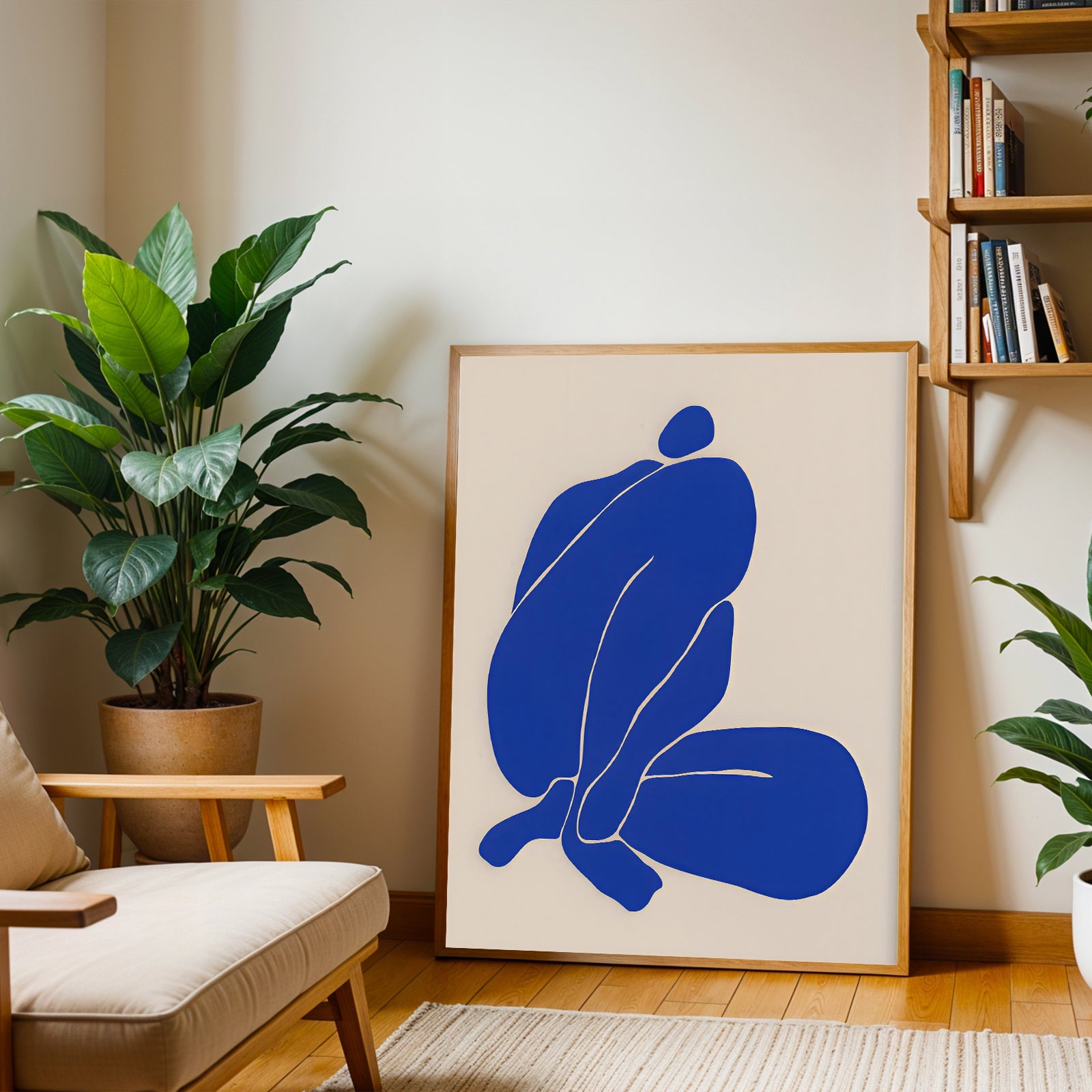 Lámina de figura abstracta en azul