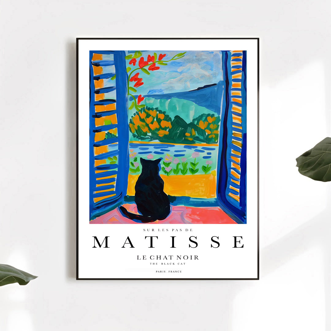 Lámina de gato inspirada en Matisse