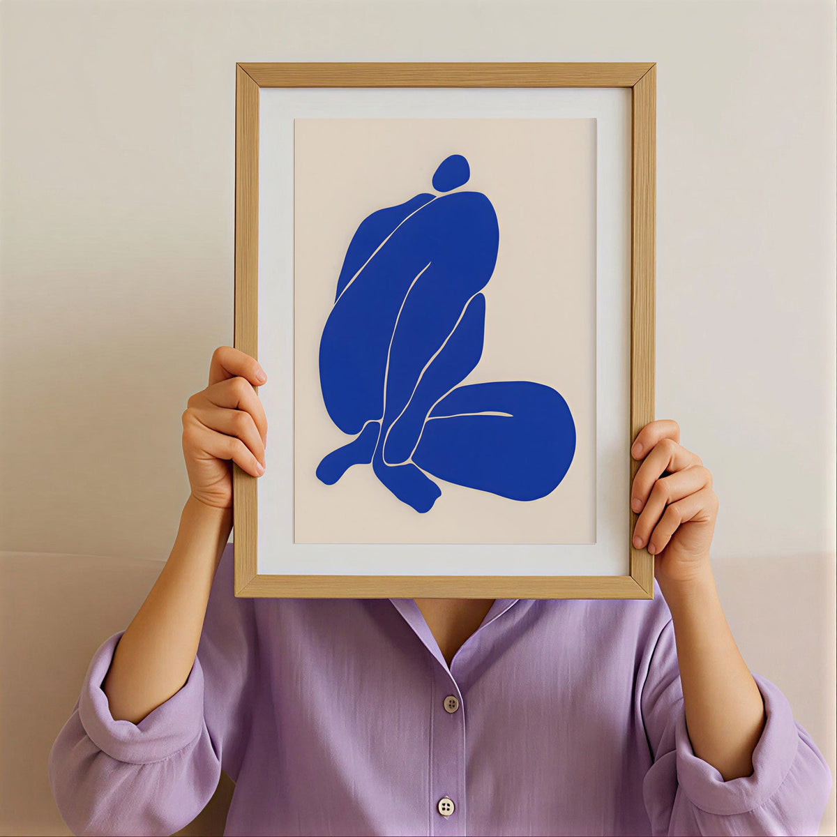 Lámina de figura abstracta en azul