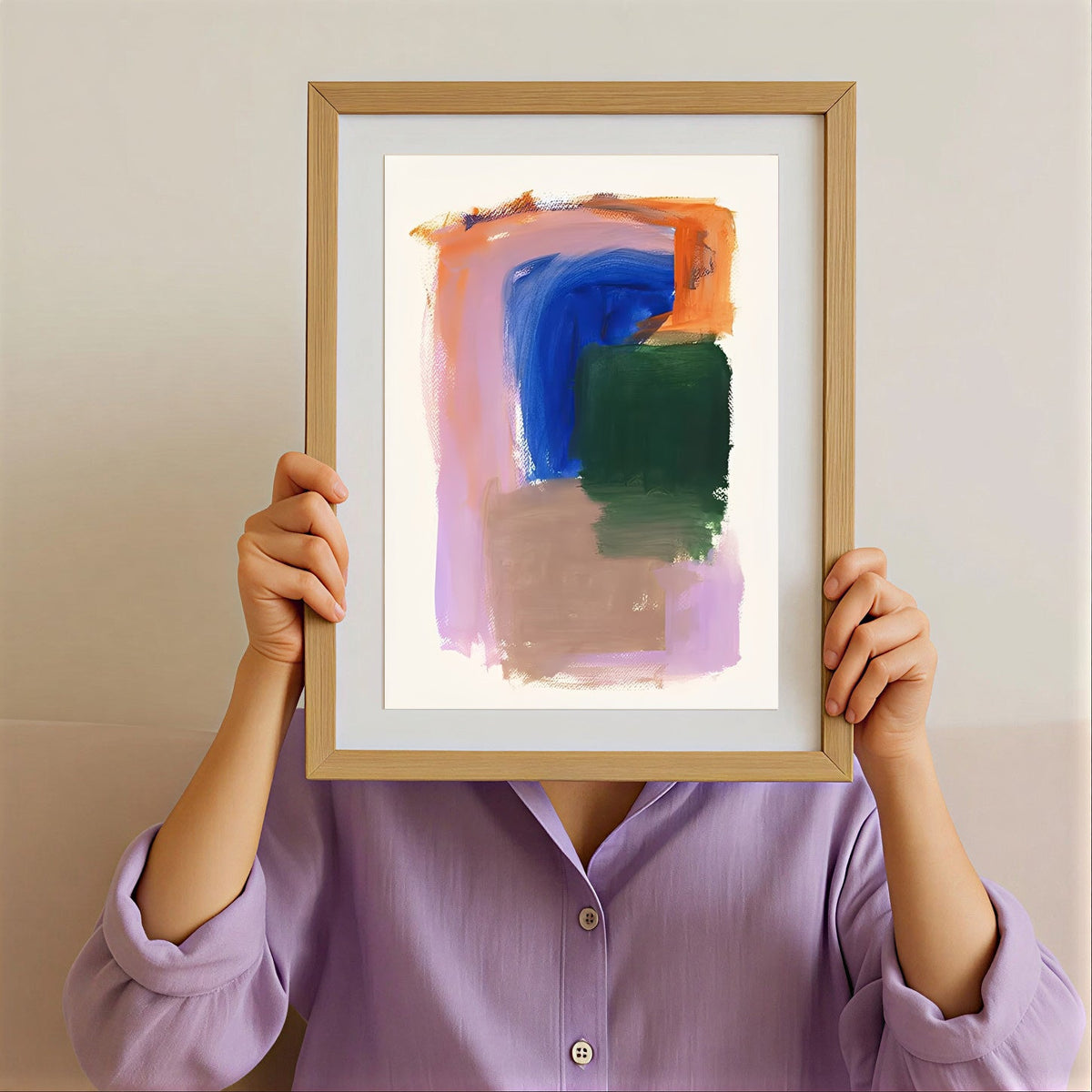 Lámina de arte abstracto moderno y colorido