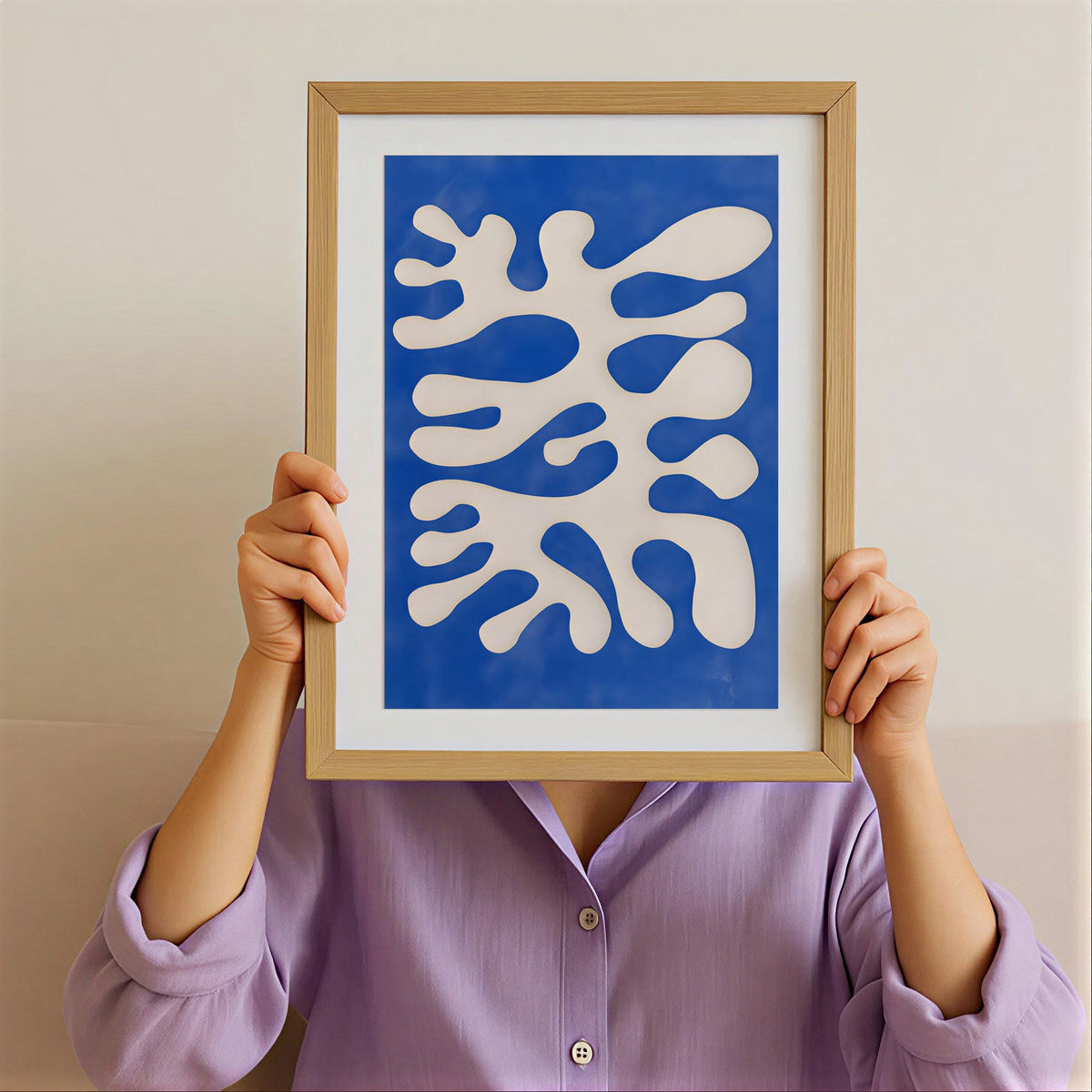 Lámina de arte abstracto orgánico moderno
