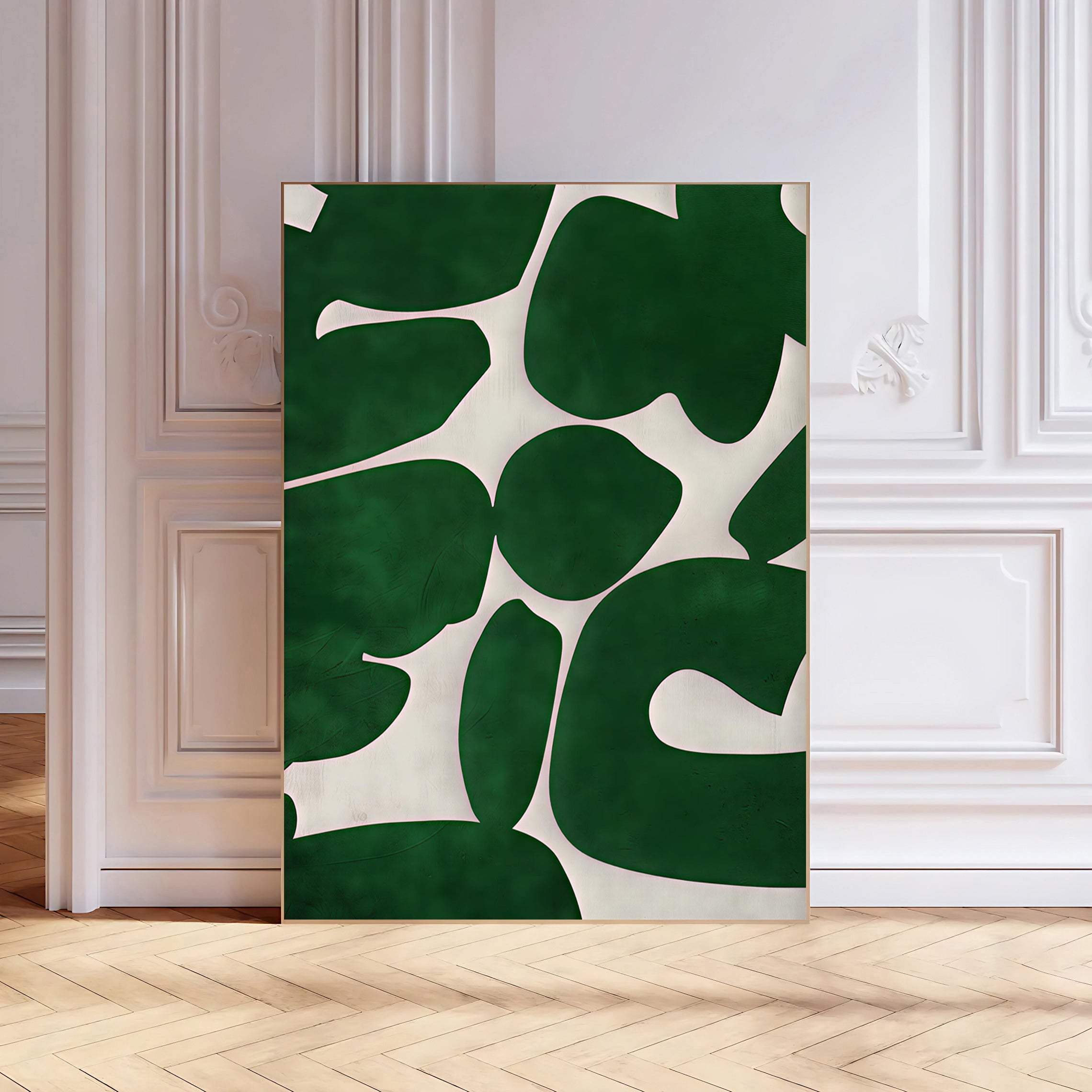 Lámina de arte abstracto verde