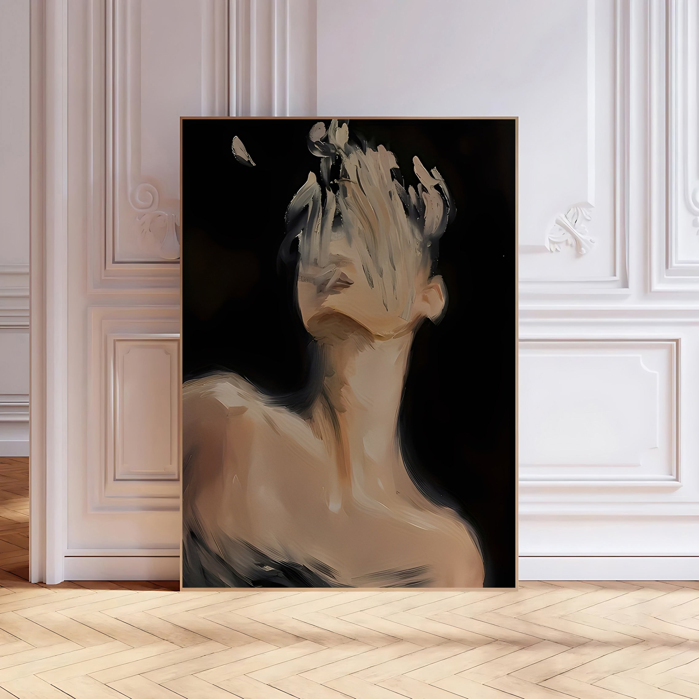 Lámina de retrato abstracto sin rostro