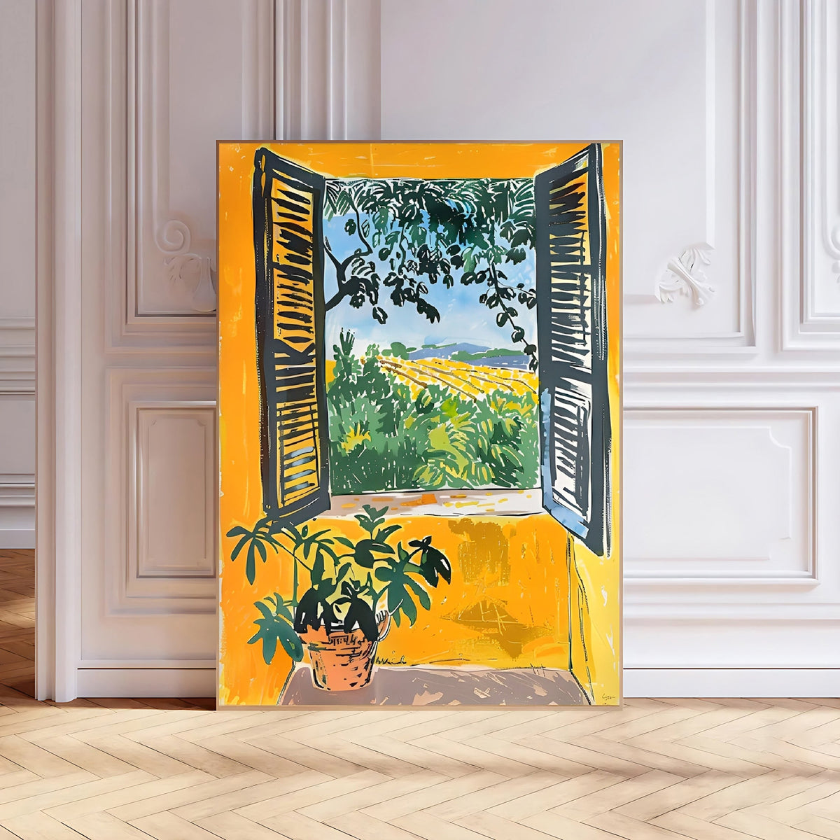 Lámina de vista desde la ventana inspirada en Matisse