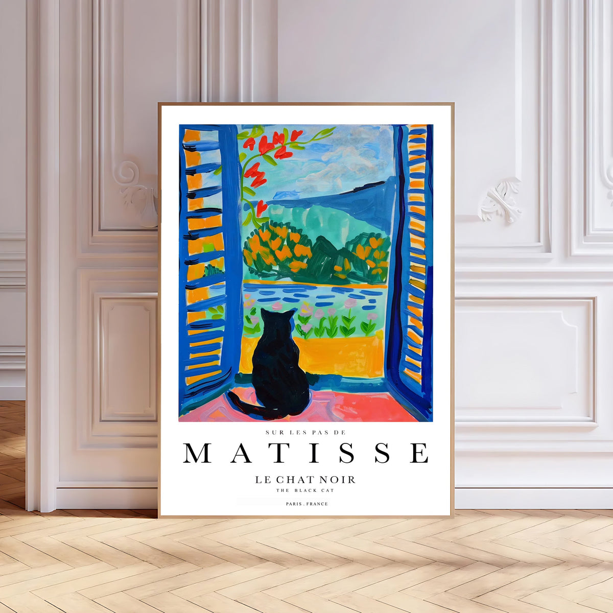Lámina de gato inspirada en Matisse