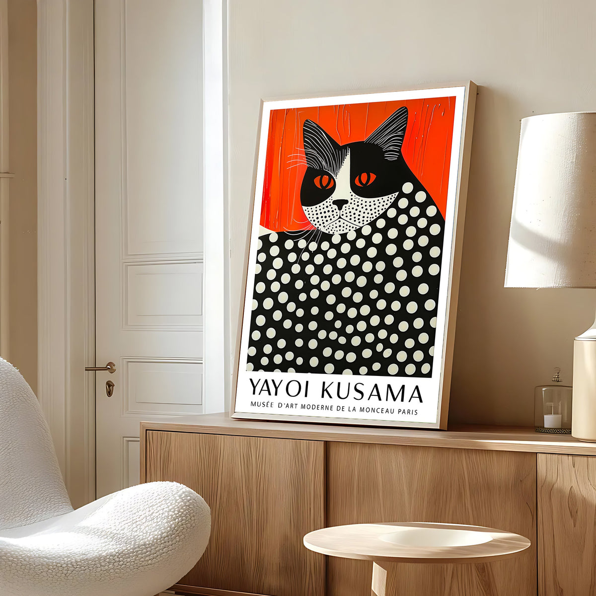 Lámina de gato con lunares