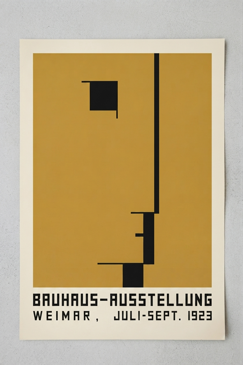 Lámina de exposición Bauhaus geométrica minimalista