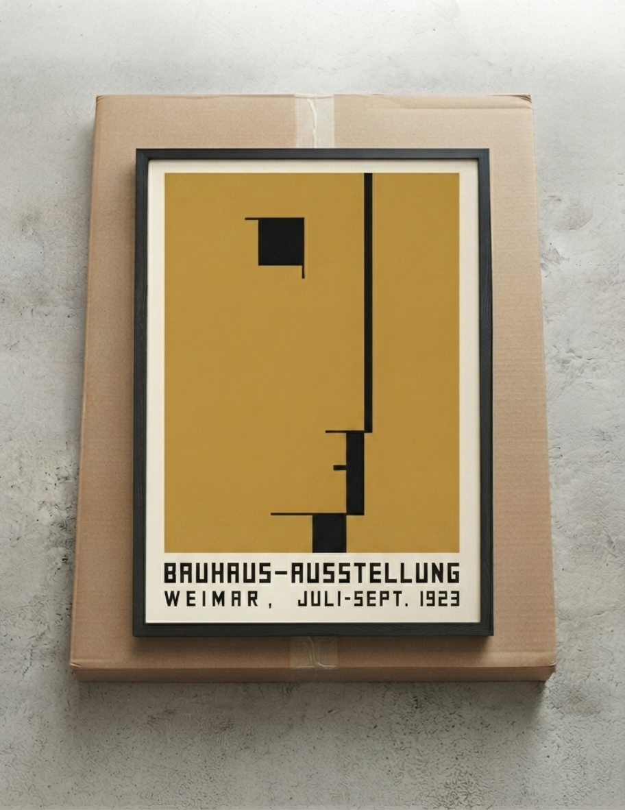 Lámina de exposición Bauhaus geométrica minimalista