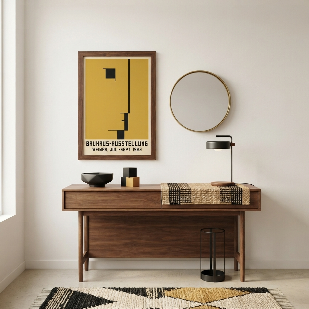 Lámina de exposición Bauhaus geométrica minimalista